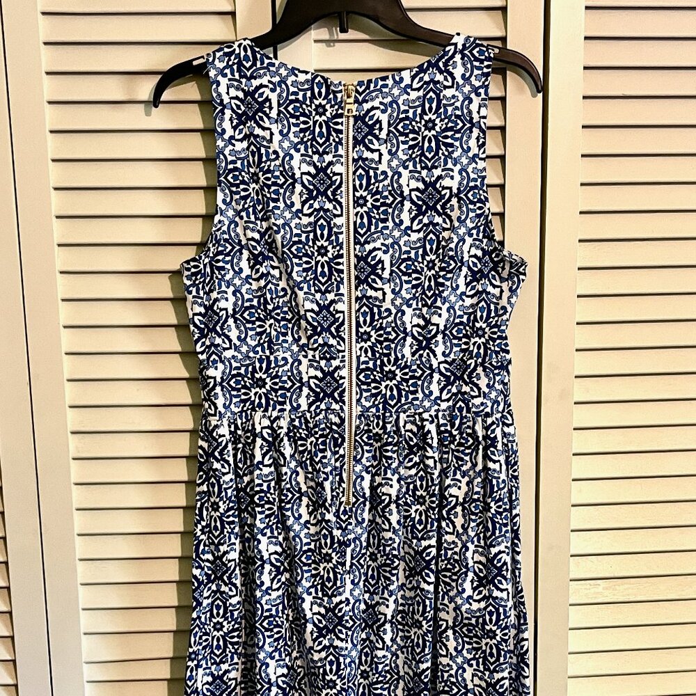 Milly Banvin Dress * Size 10 * Cotton Spandex * Pockets! * Flowing Skirt - Picture 5 of 7